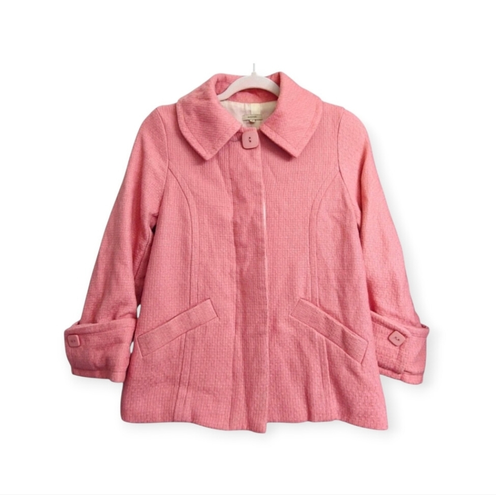 Vintage Sashimi Retro Barbiecore Feminine Rayon Wool Blend Jacket Size Medium